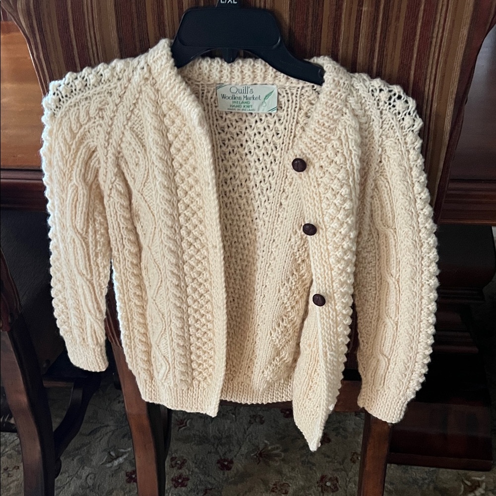 Ireland Cream Cable Hand Knit Cardigan